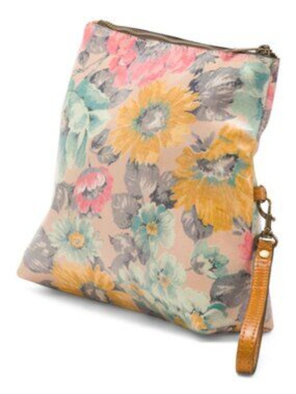 PATRICIA NASH Leather Valerie Foldover Wristlet Pouch In Gift Box - Picture 3 of 6